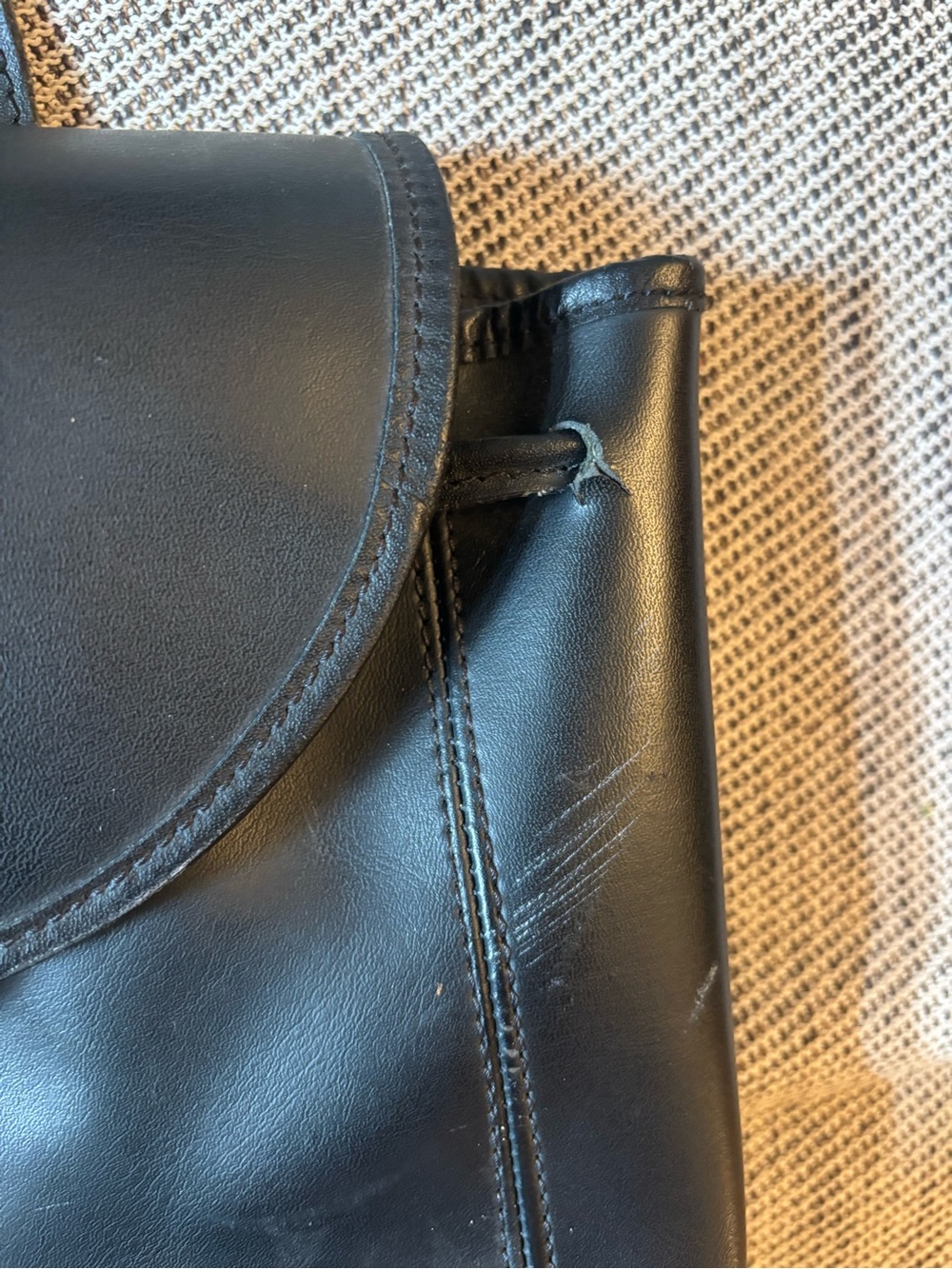 COACH Black Leather Backpack - Picture 4 of 10